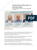 Three Identical Boris Vishnevskys on St Petersburg Ballot