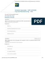 SAP S/4HANA Production Planning Certification Mini Exam Review