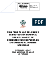 Guía uso EPP La Paz CNS
