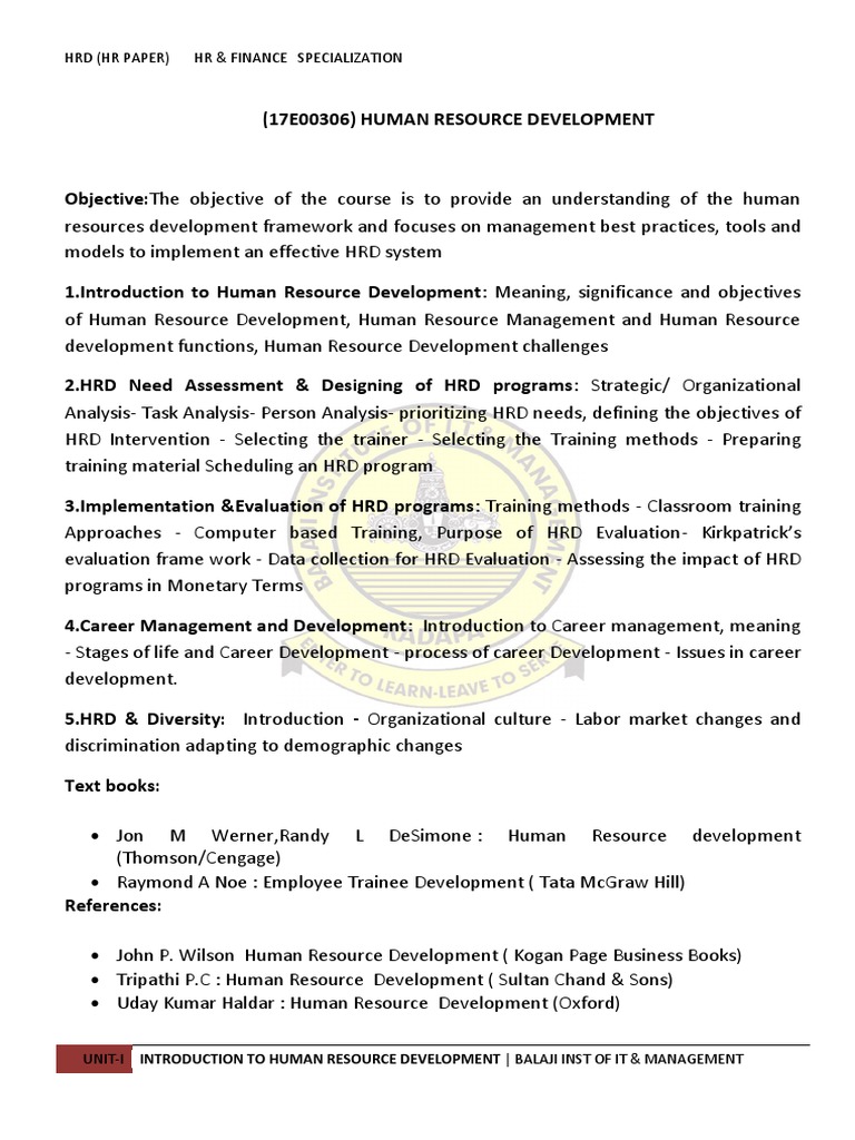 HRD 5 Units PDF | PDF | Human Resource Management | Human Resources