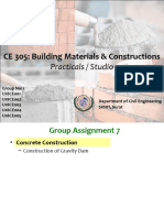 CE 305: Building Materials & Constructions: Practicals / Studio