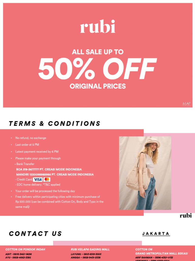 Cotton On & Rubi Footwear Sale | PDF | Softlines (Retail) | Clothing