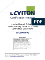 International LevitonNetworkSolutions System Warranty Terms Conditions Rev 08 22 2018