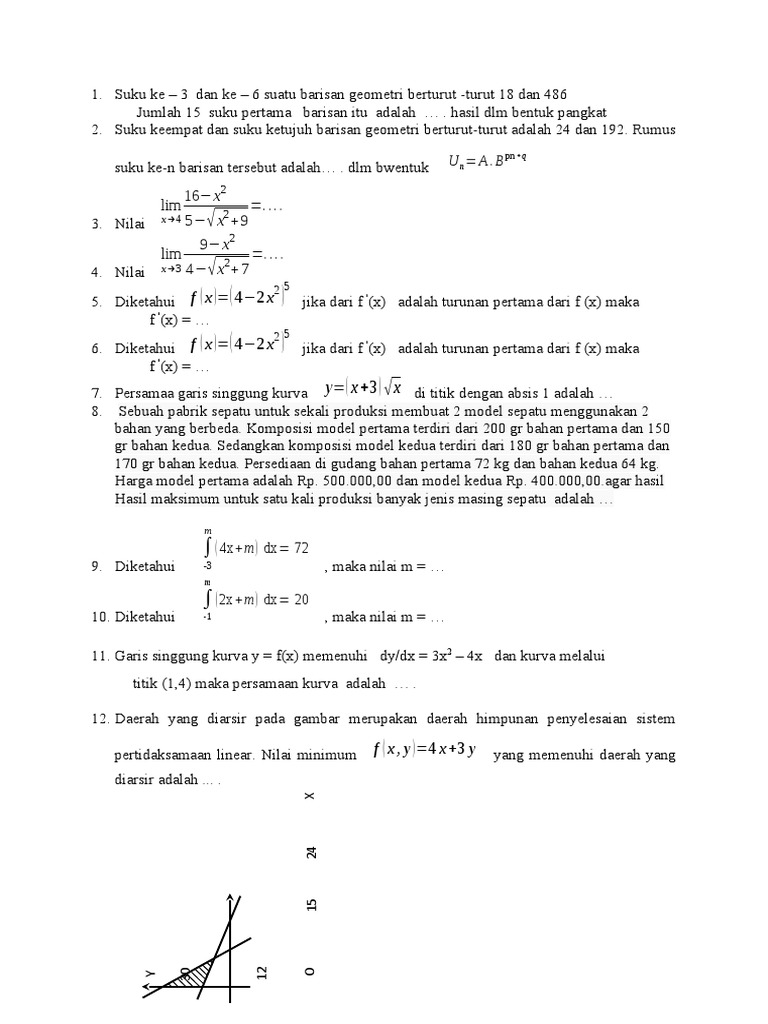 Latihan Akhir Math | PDF