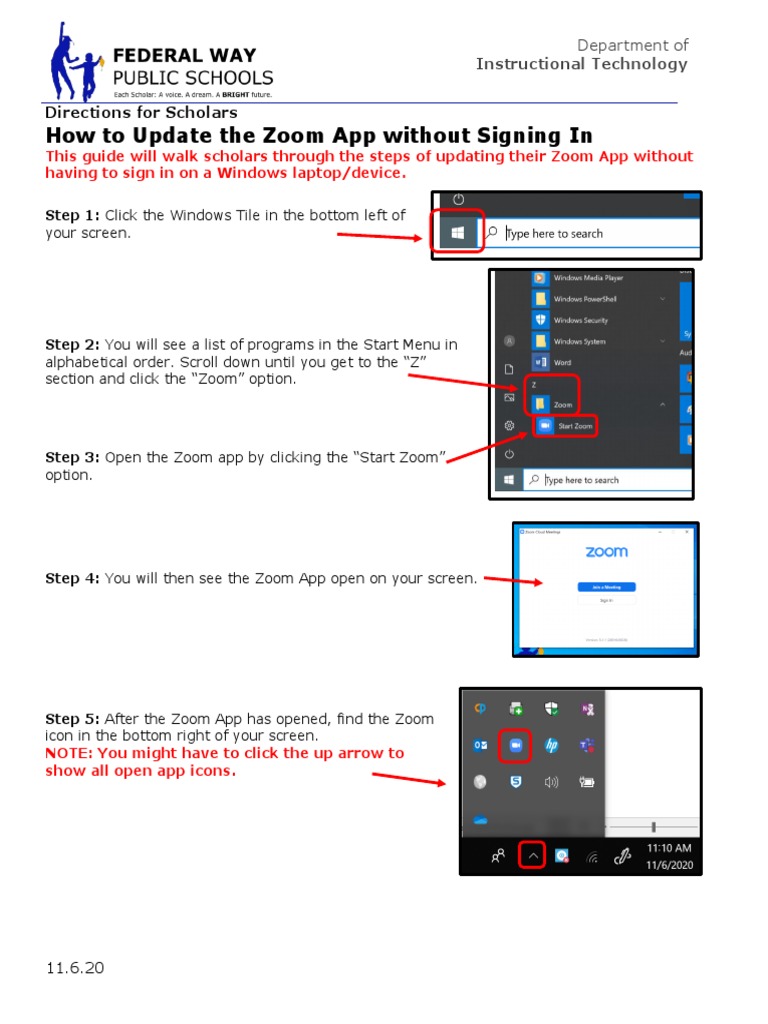 Update Zoom App on Windows 10 Without Sign In | PDF | Games ...