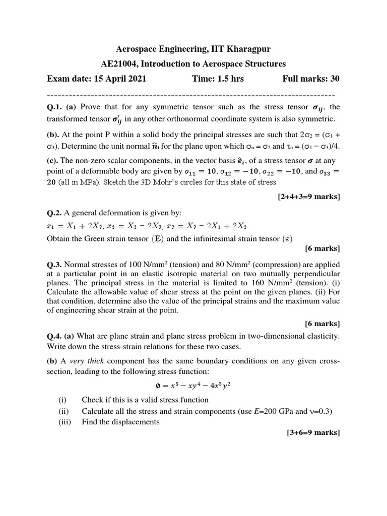 ENTRANCE EXAM FOR AEROSPACE ENGINEERING visual data 8