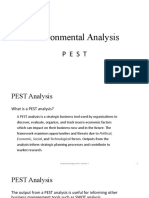 Environmental Analysis: P E S T