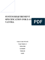 System Requirement Specification For E-Guru Yantra: Course Code-NCS-652 Team Number-4 Vedansh Sandeep Vikram Saifi