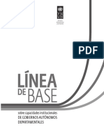 PNUD (2015) Linea Base Capacidades Institucionales de Gobiernos Autónomos Departamentales