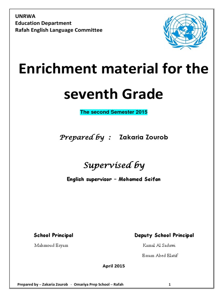 Grade 7 English Enrichment Material | PDF | Foreign Language Studies
