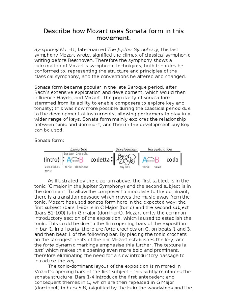 Mozart sonata essay image