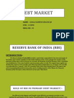 Debt Market: Name:-Sayali Ramesh Keluskar STD: - S.Y.Bfm ROLL NO:-18
