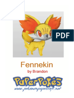 Fennekin A4 Lineless Shiny