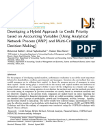Developing A Hybrid Approach To Credit Priority Based On Accounting Variables (Using Analytical Network Process (ANP) and Multi-Criteria Decision-Making)