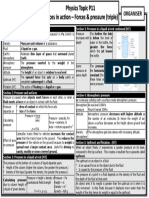 Knowledge Organiser: Section 1: Key Terms Section 3: Pressure in A Liquid at Rest Continued (HT)