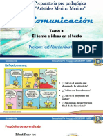 Semana 2 T 3 El Tema e Ideas en El Texto PPT