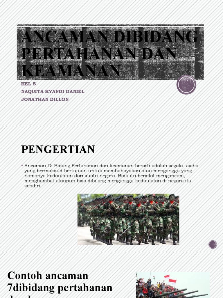 Ancaman Dibidang Pertahanan Dan Keamanan PDF