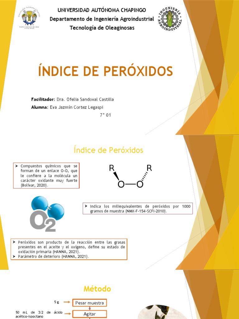 Índice De Acidez E Peróxido , TEMA Indice Acidez Y Peroxidos – OZIZG