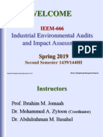 Welcome: Industrial Environmental Audits and Impact Assessment