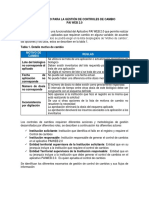 Instructivo para La Gestion de Controles de Cambio