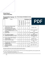 Maarif School Annual Global Plan Programming Languages For IV'th YEAR OF HIGH SCOOL 2020/2021