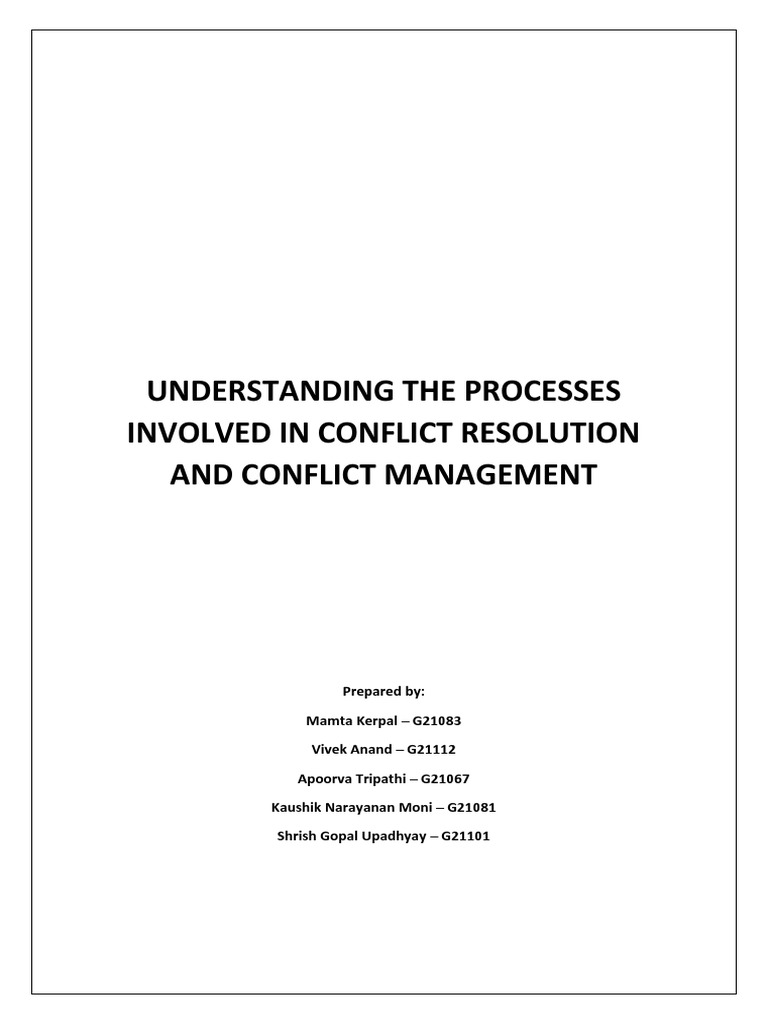 Understanding Conflict Types and Management | PDF | Conflict Resolution ...
