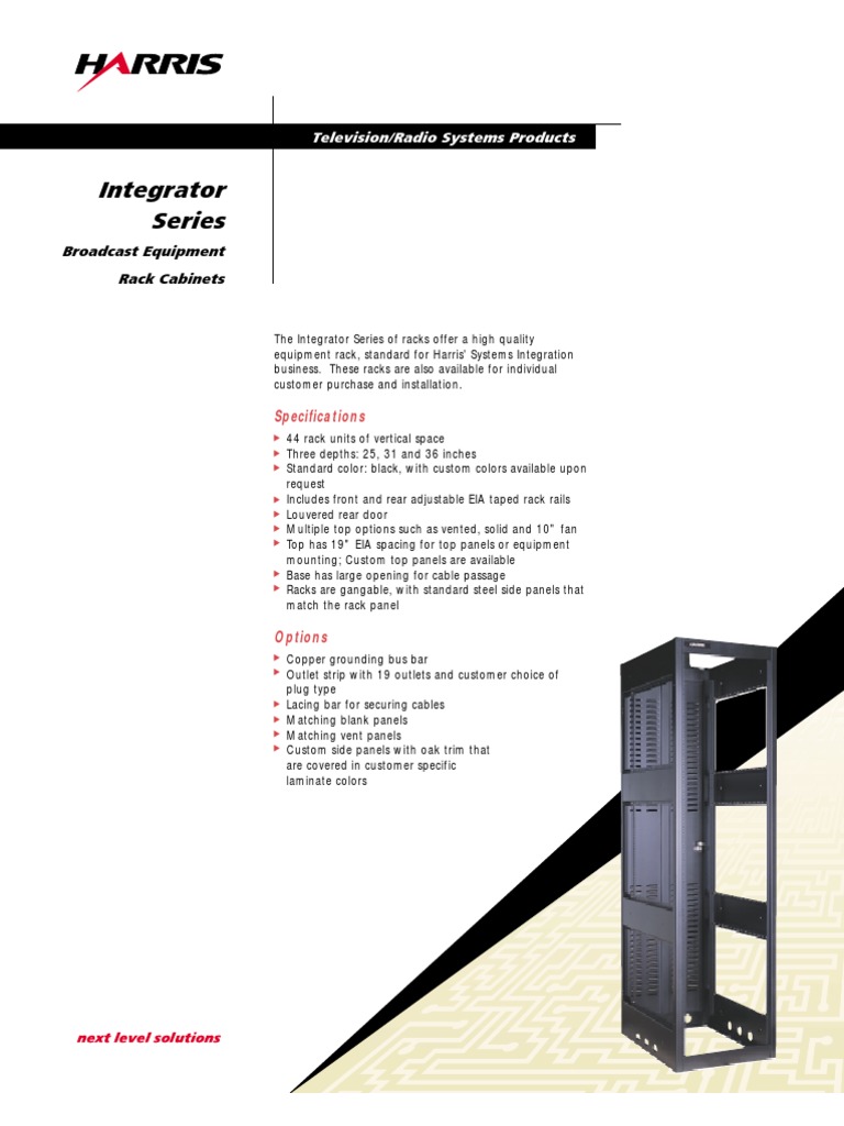 Harris IntegratorSeriesRacks1 - S - L - 25-8401 | PDF | Manufactured ...