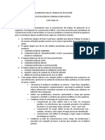 Líneamientos para El Trabajo de Aplicación