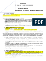 Cedulario Teoria de La Ley y Sujetos de Derecho 20192