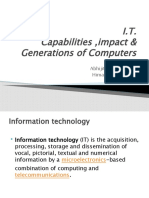 I.T. Capabilities, Impact & Generations of Computers: by Abhijit A. Mulye (33) Himanshu Sharma