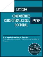 054. MasterTESIS - ARTICULO Componentes Estructurales de La Tesis Doctoral 2015