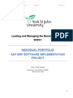 Individual Portfolio Sap Erp Software Implementation Project