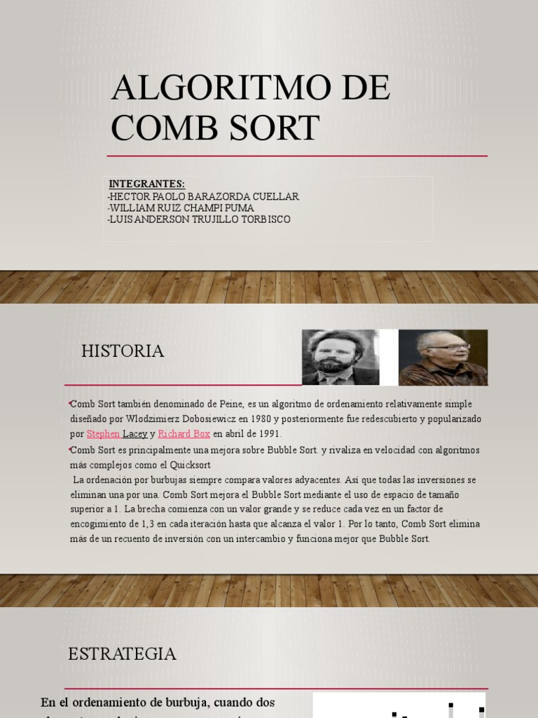 Algoritmo de Comb Sort | PDF | Informática teórica | Matemáticas Aplicadas