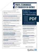 Gouv Quebec Budget 2019 2020 Letter FR