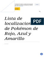 Lista - de - Localizaciones - de - Pokémon - de - Rojo - Azul - y - Amarillo