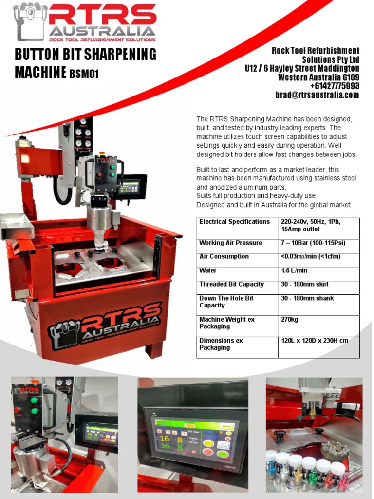 Bit Sharpening Machine Brochure | PDF