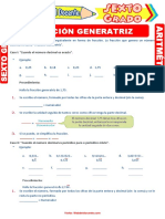 Fracción Generatriz para Sexto Grado de Primaria