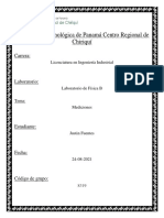 Informe de Física Laboratorio B Justin Fuentes