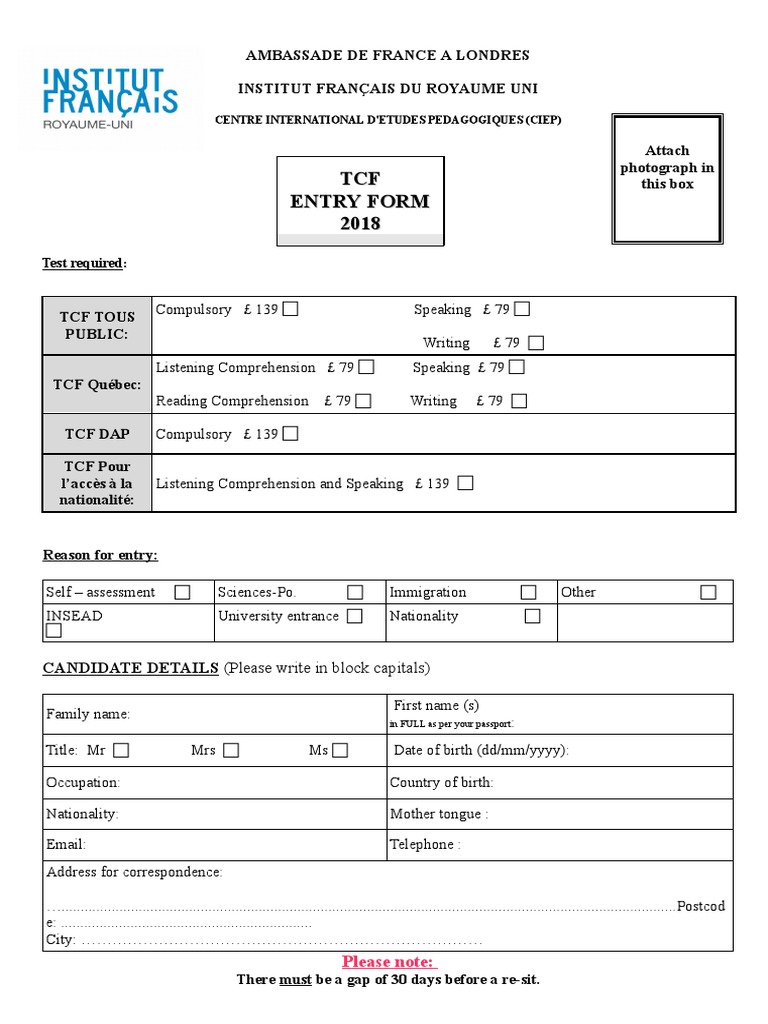 TCF Entry Form 2018 | PDF | Wire Transfer | Identity Document
