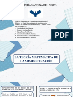 Teoria Matemática de La Administración