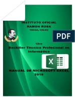 Excel 2016 Manual