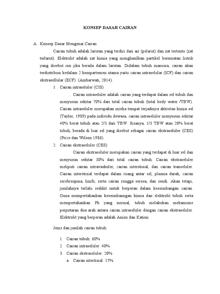 Konsep Dasar Cairan PDF