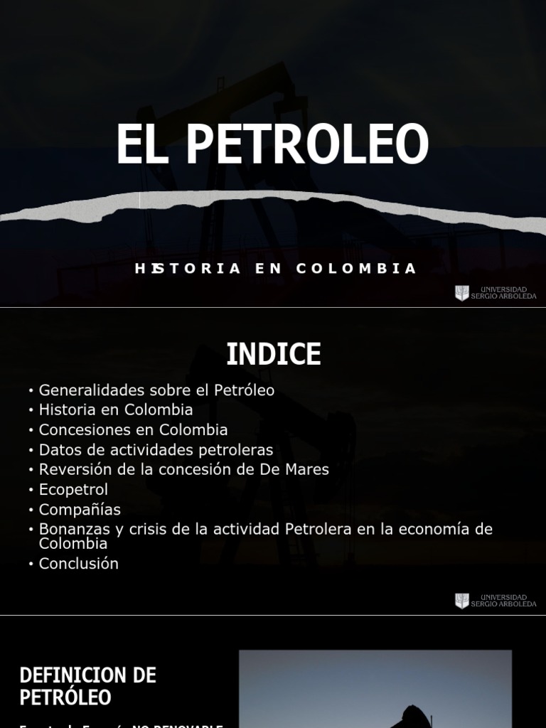 Exposicion Historia Del Petróleo en Colombia en PDF | PDF | Petróleo ...