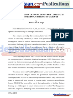 Publications: The Implementation of Modular Distance Learning in The Secondary Public Schools of Region Iii