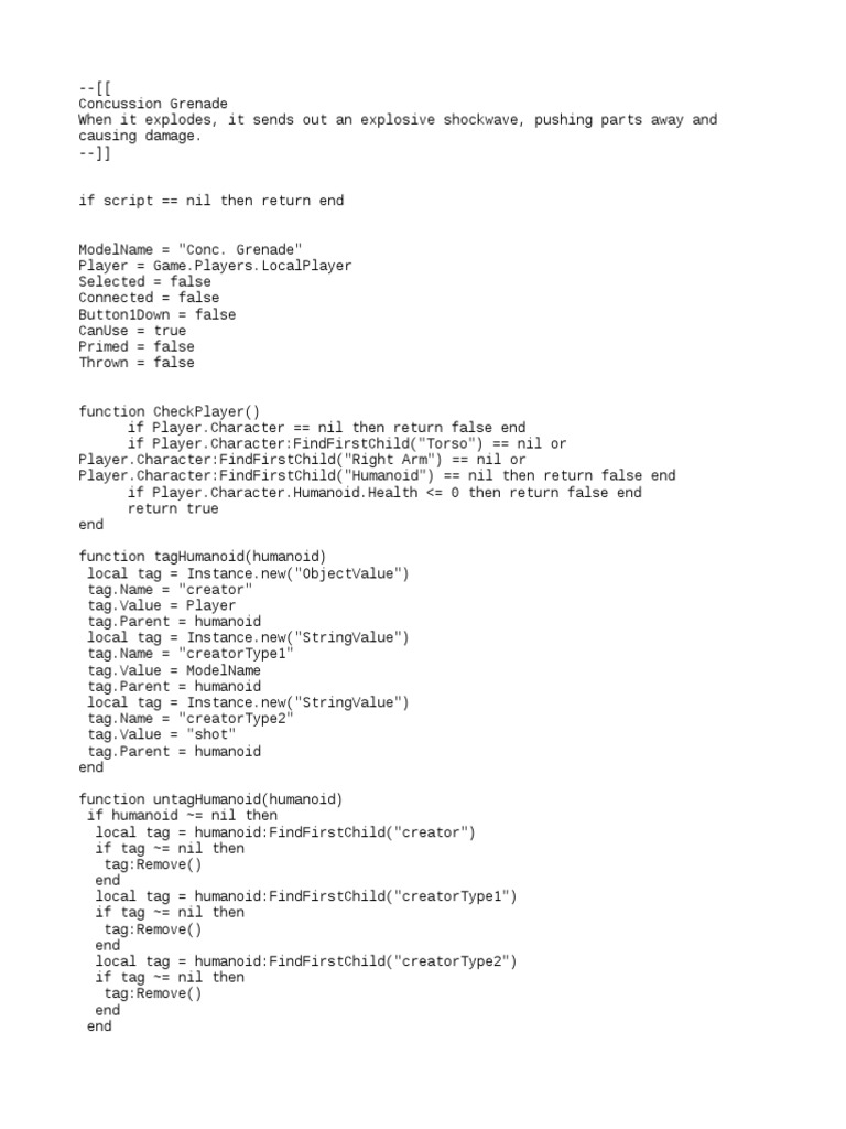 Concussion Grenade PDF Hip Arm