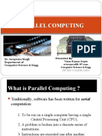 Parallel Computing: Er. Anupama Singh Department of Computer Science & Engg