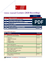 Stock Market Lecture Contents