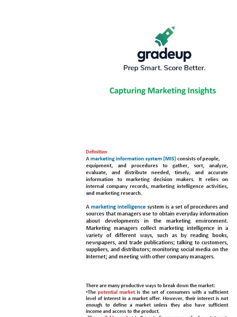 Capturing Marketing Insights | PDF | Market Segmentation | Marketing