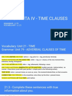 Time Clauses Grammar and Vocabulary Review