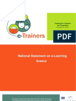 E-Trainers - National Statement On E-Learning - Greece